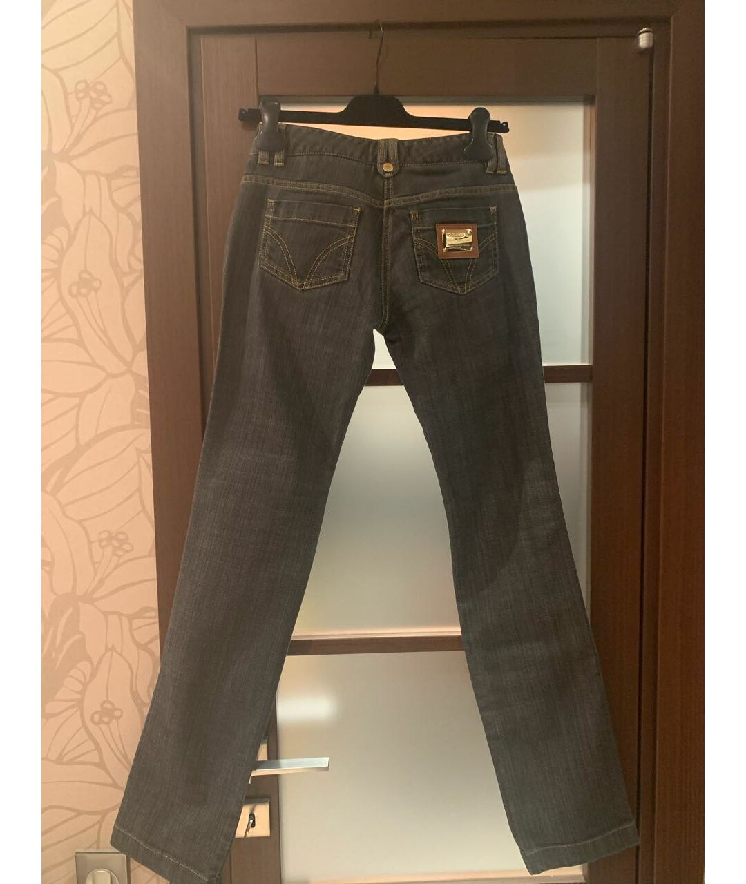 DOLCE&GABBANA Серые хлопко-эластановые прямые джинсы, фото 2
