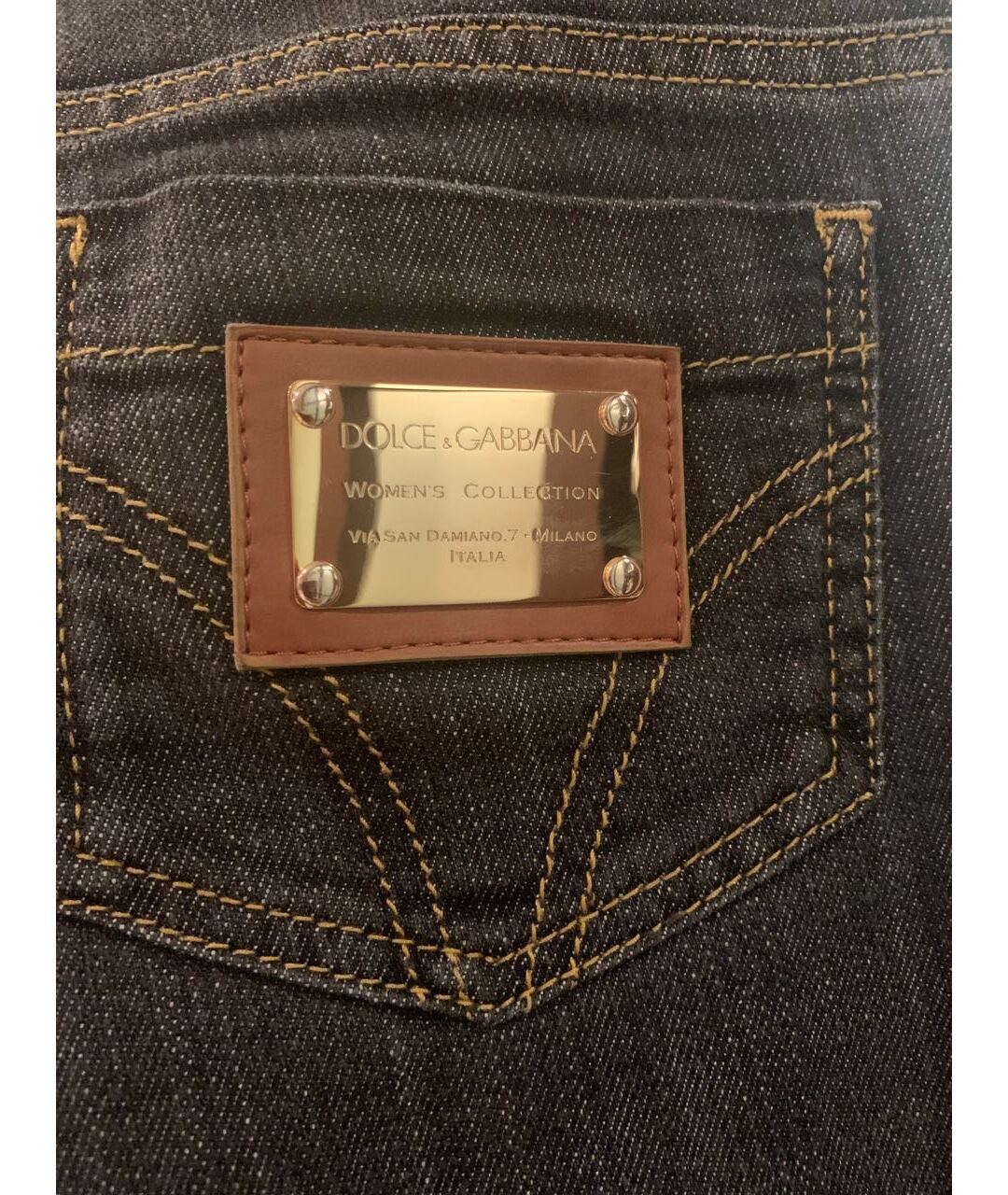DOLCE&GABBANA Серые хлопко-эластановые прямые джинсы, фото 3