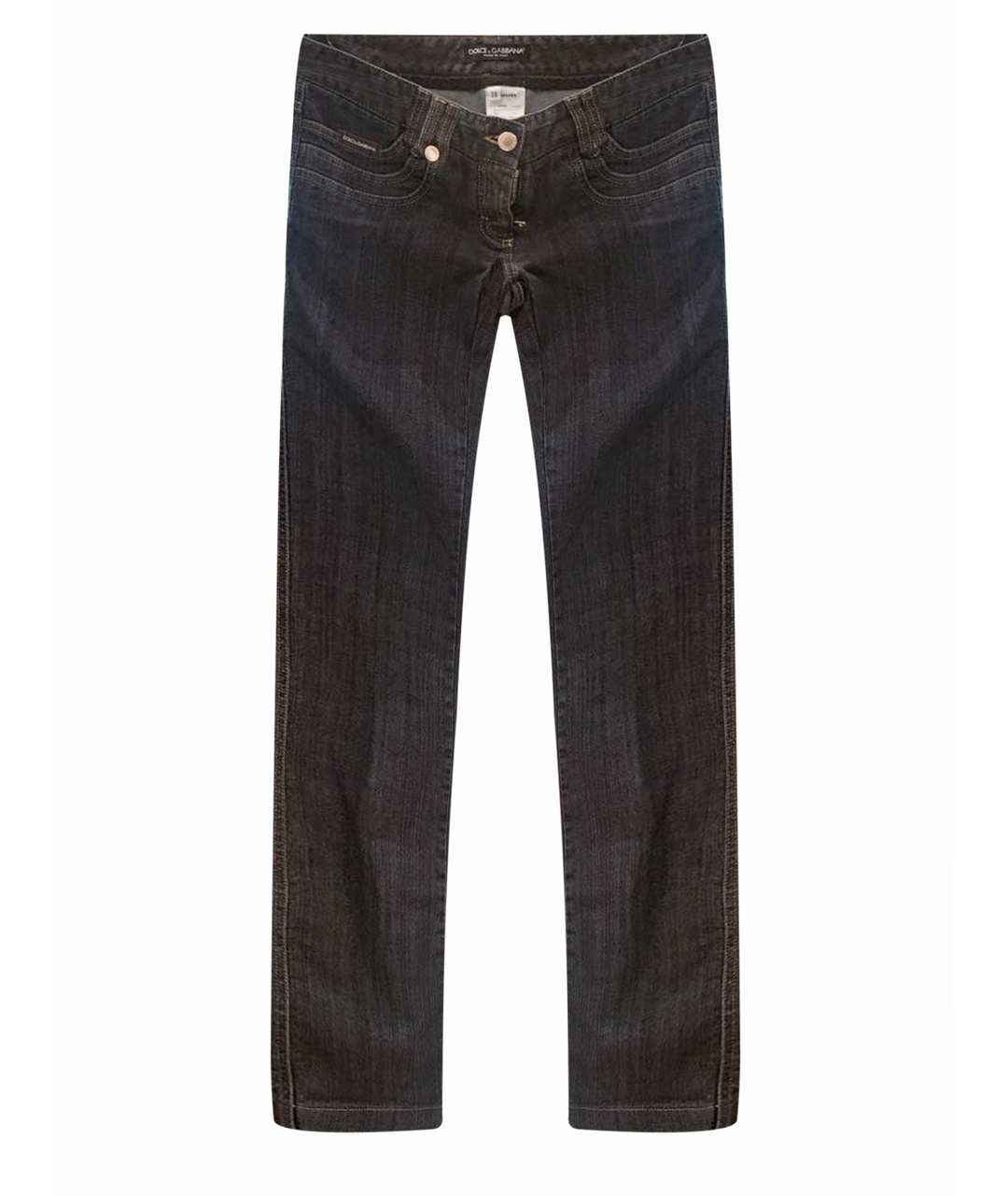 DOLCE&GABBANA Серые хлопко-эластановые прямые джинсы, фото 1