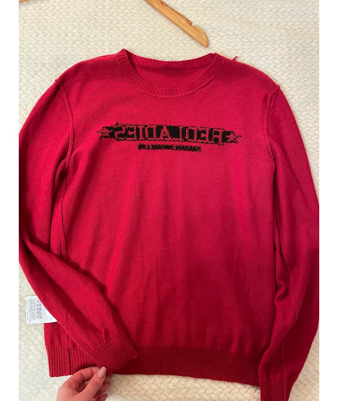 RED VALENTINO Бордовый шерстяной джемпер / свитер, фото 4