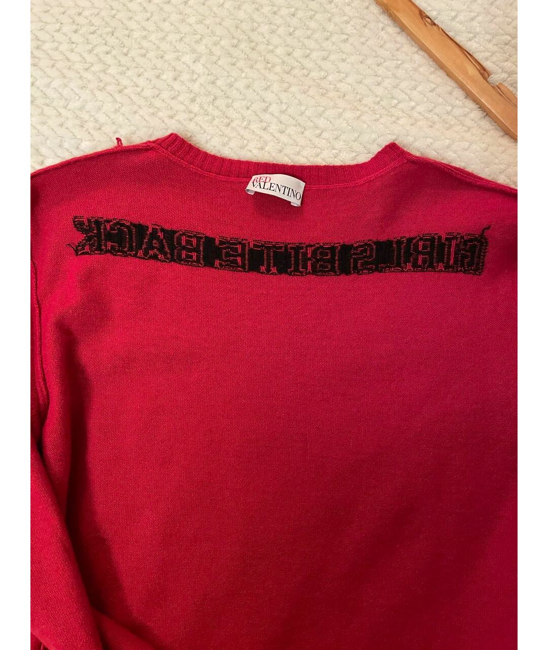 RED VALENTINO Бордовый шерстяной джемпер / свитер, фото 5