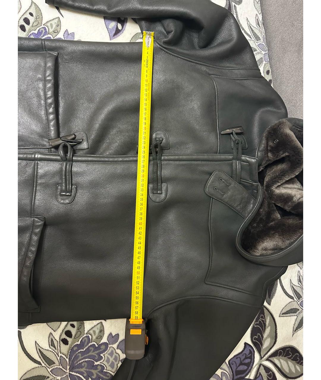 HUGO BOSS Черная кожаная дубленка/шуба, фото 7