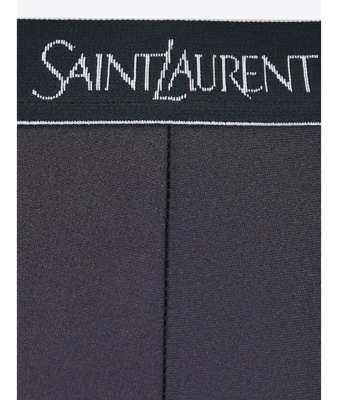 SAINT LAURENT Черные полиамидовые леггинсы и велосипедки, фото 2