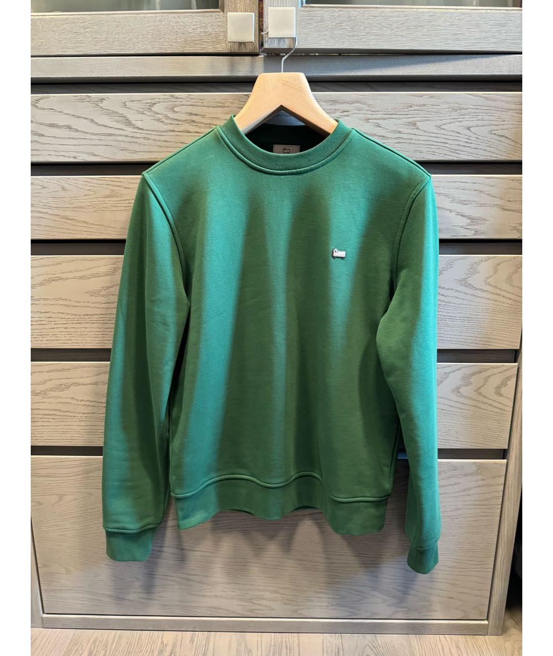 WOOLRICH Зеленый хлопковый джемпер / свитер, фото 5