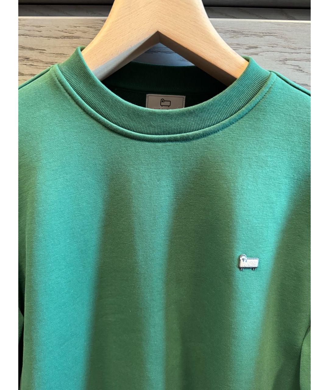 WOOLRICH Зеленый хлопковый джемпер / свитер, фото 2