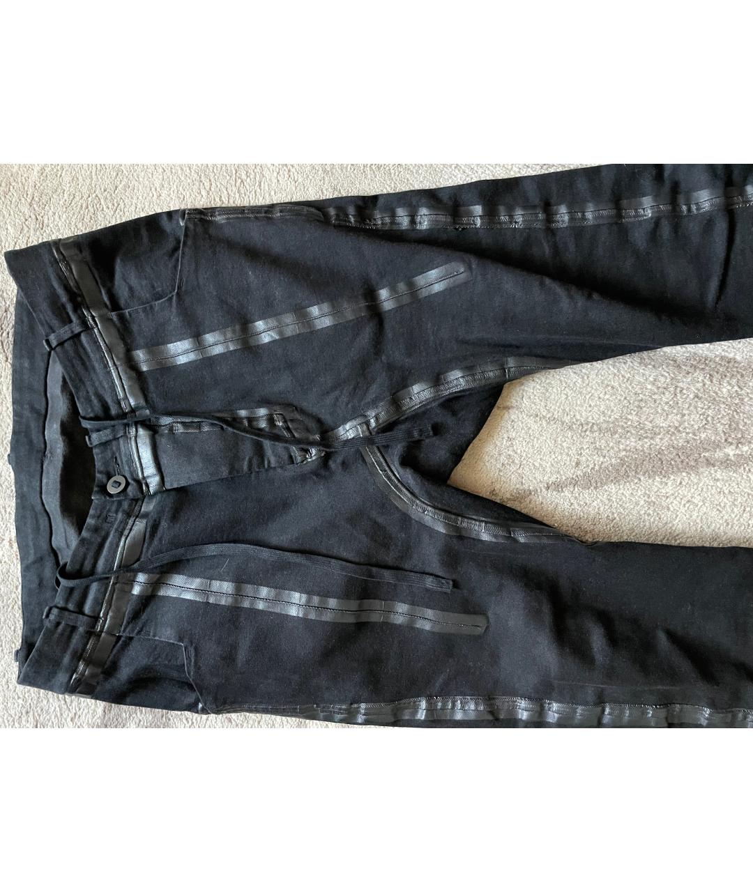 BORIS BIDJAN Черные хлопко-эластановые джинсы скинни, фото 3