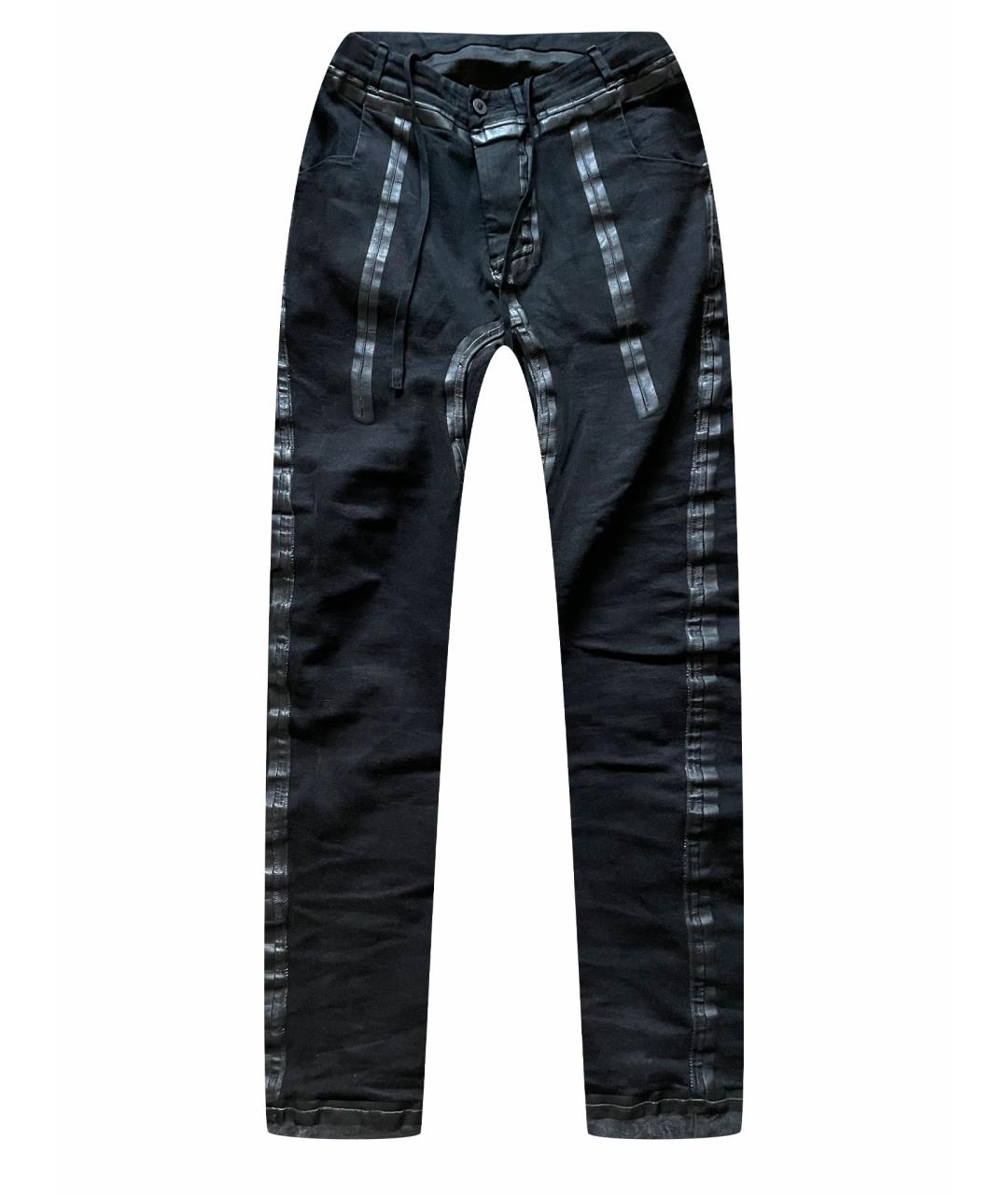 BORIS BIDJAN Черные хлопко-эластановые джинсы скинни, фото 1