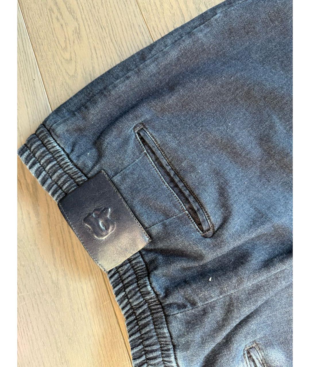 MARCOPESCAROLO Темно-синие хлопковые прямые джинсы, фото 8