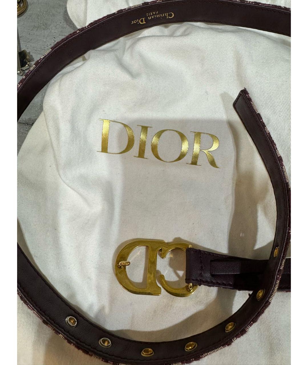 CHRISTIAN DIOR PRE-OWNED Бордовый ремень, фото 9