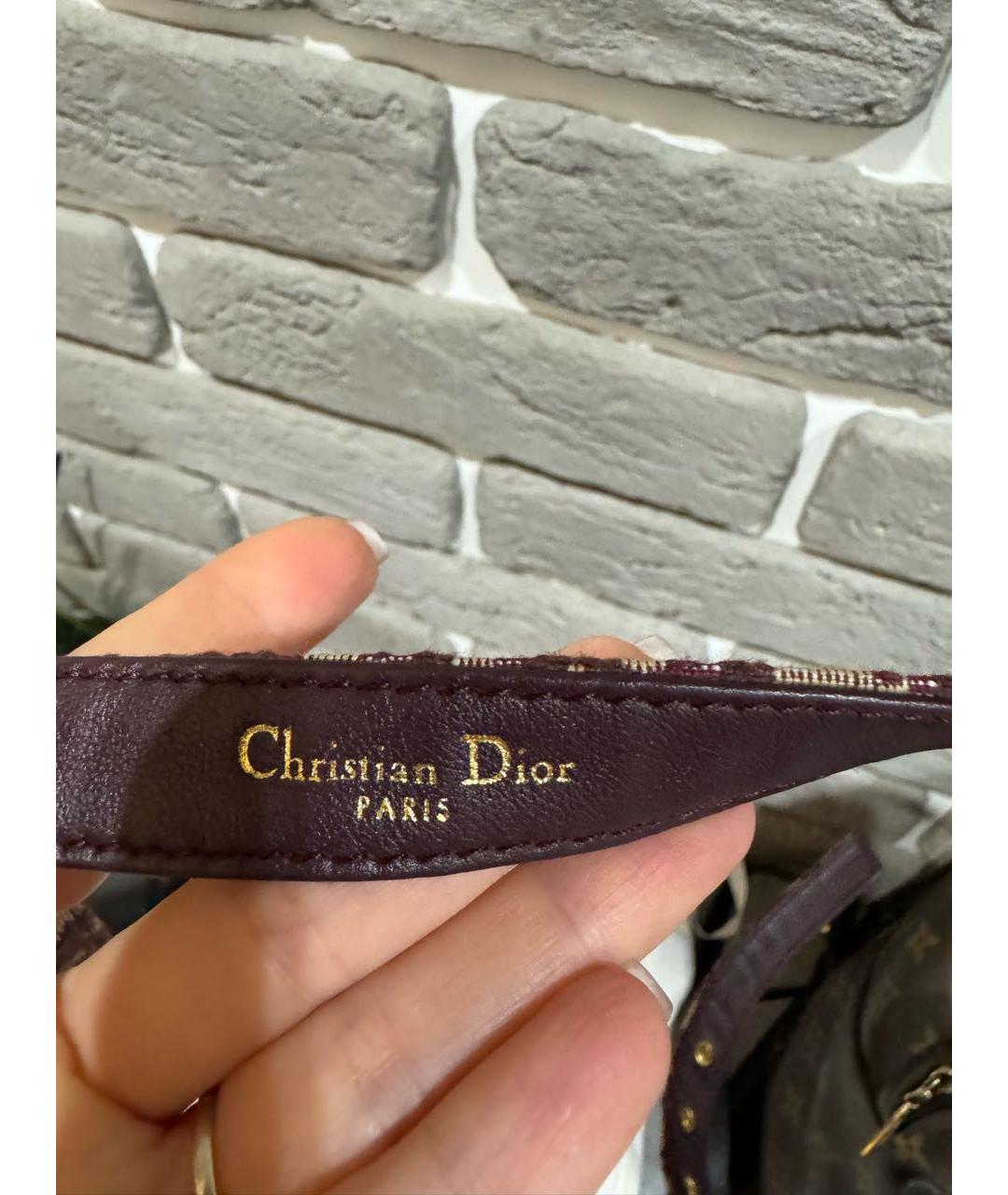 CHRISTIAN DIOR PRE-OWNED Бордовый ремень, фото 7