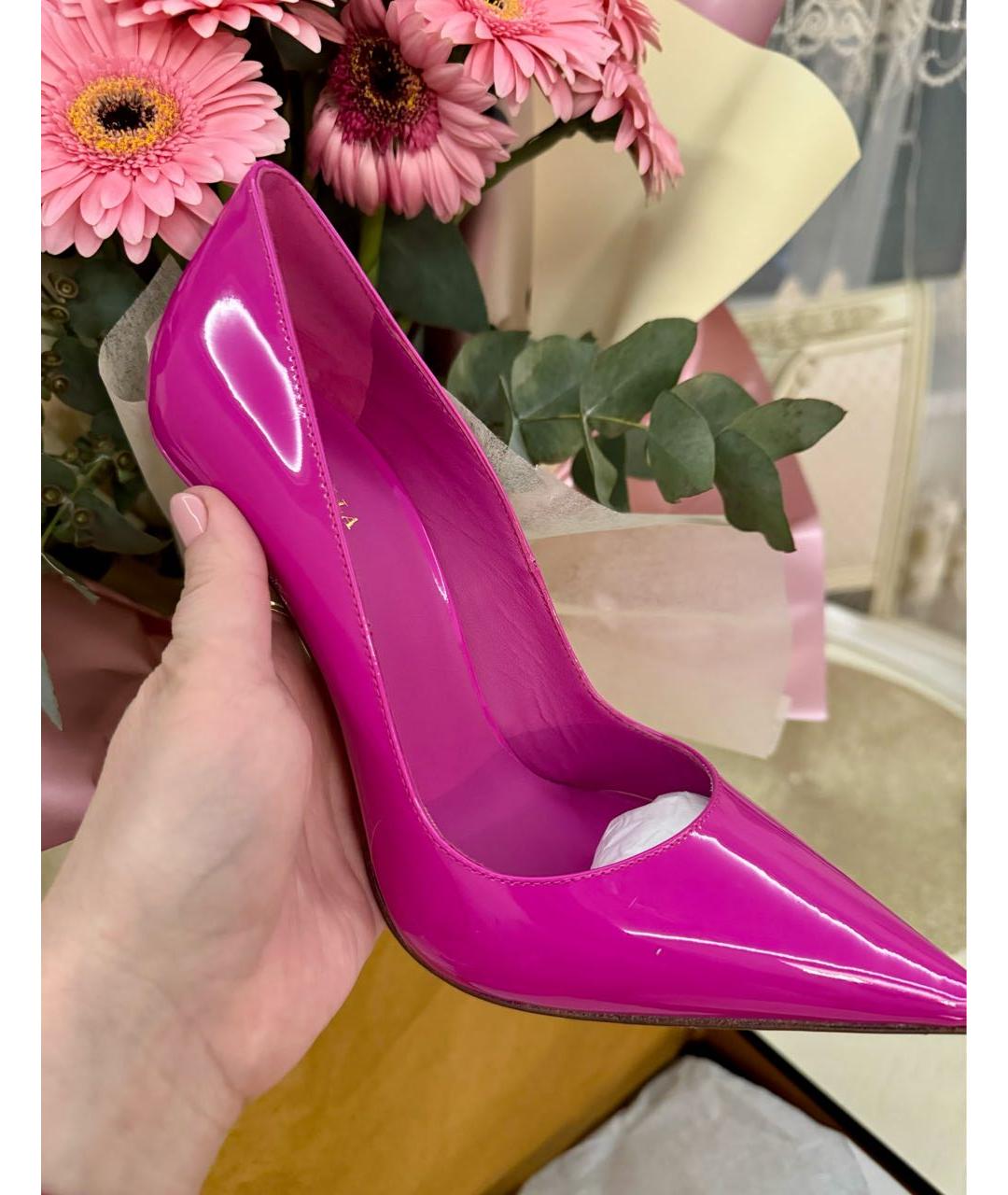 LE SILLA Розовые туфли из лакированной кожи, фото 7