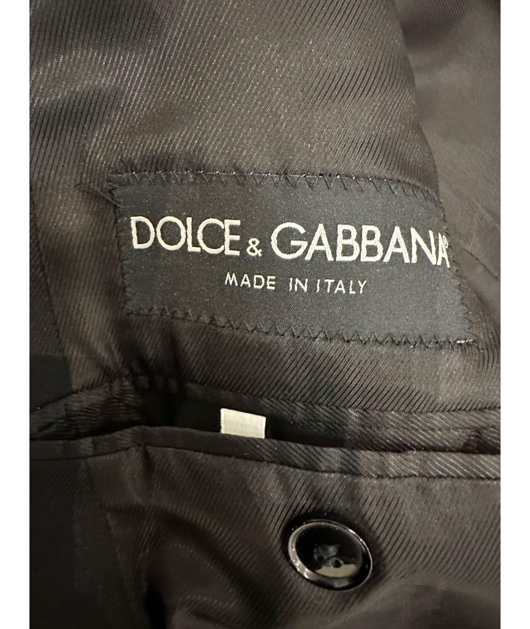 DOLCE&GABBANA Черное шерстяное пальто, фото 3
