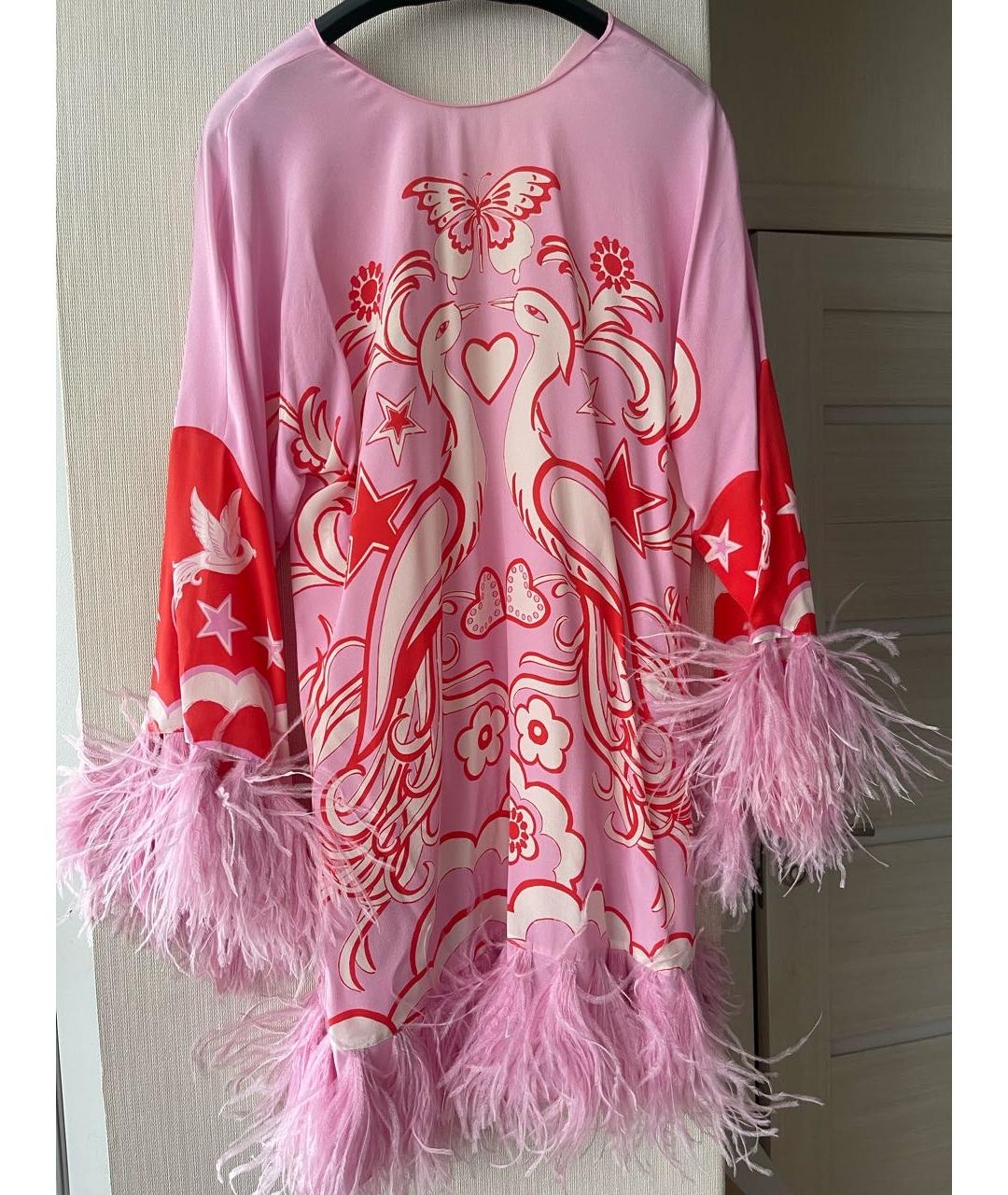 VALENTINO Розовое шелковое вечернее платье, фото 5