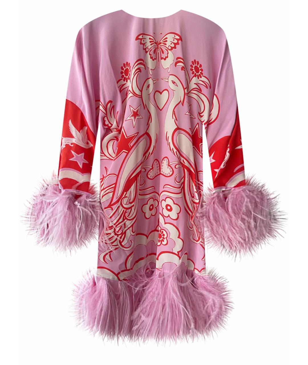 VALENTINO Розовое шелковое вечернее платье, фото 1