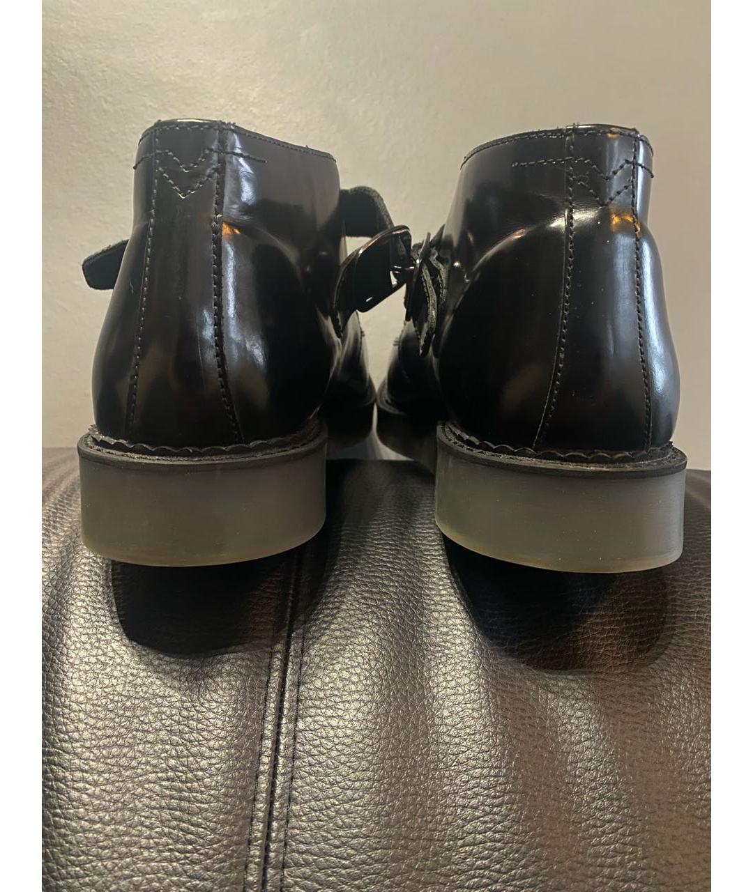 DIESEL Черные низкие ботинки из лакированной кожи, фото 4