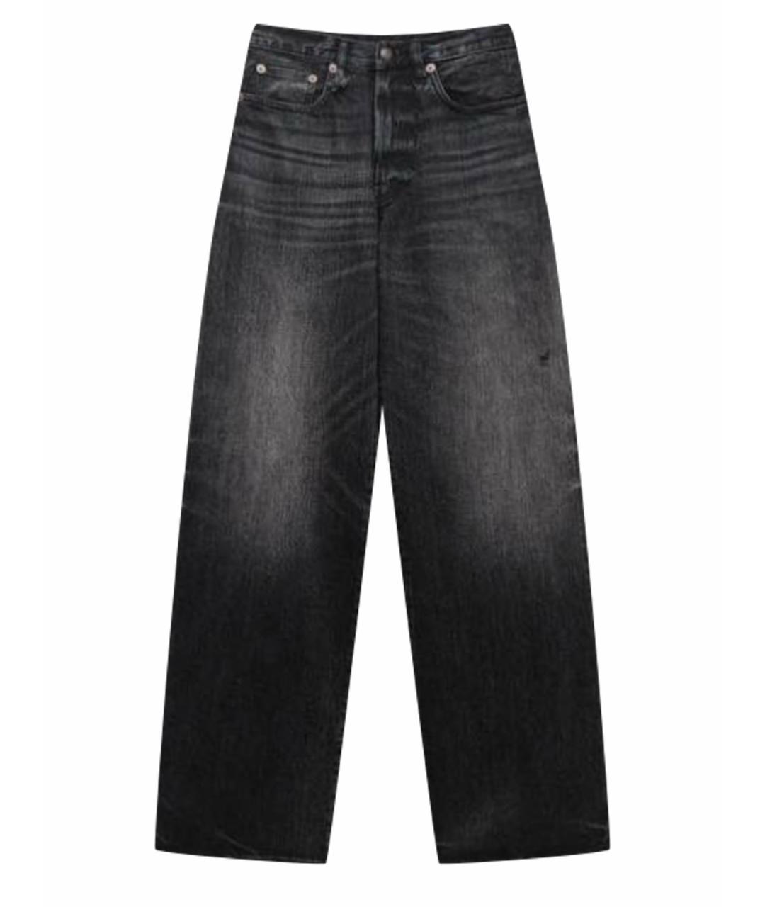 R13 Черные хлопковые джинсы клеш, фото 1
