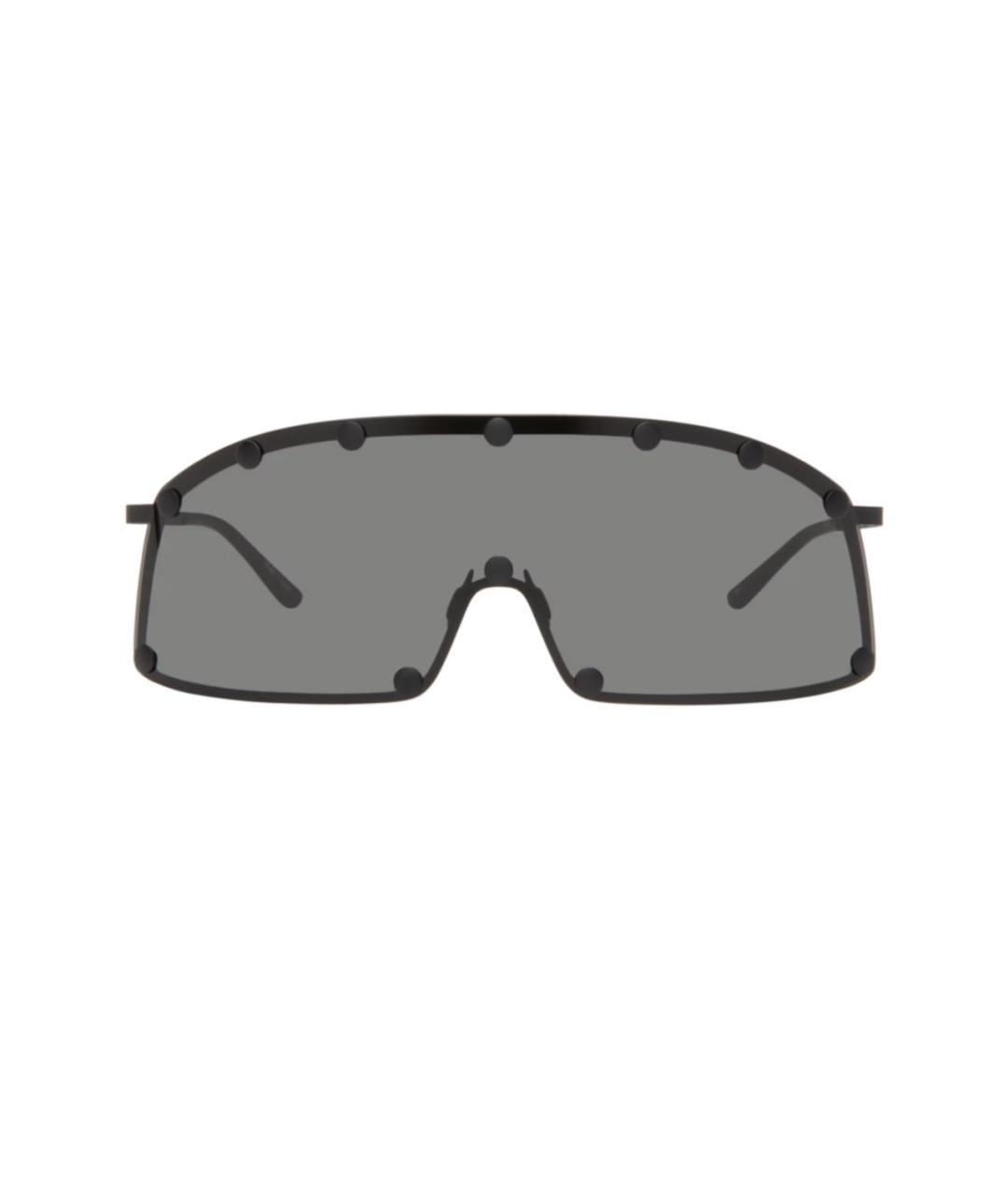 RICK OWENS Черные металлические солнцезащитные очки, фото 1