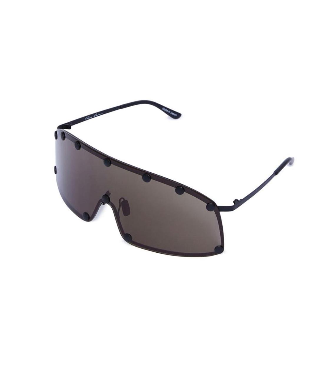 RICK OWENS Черные металлические солнцезащитные очки, фото 2
