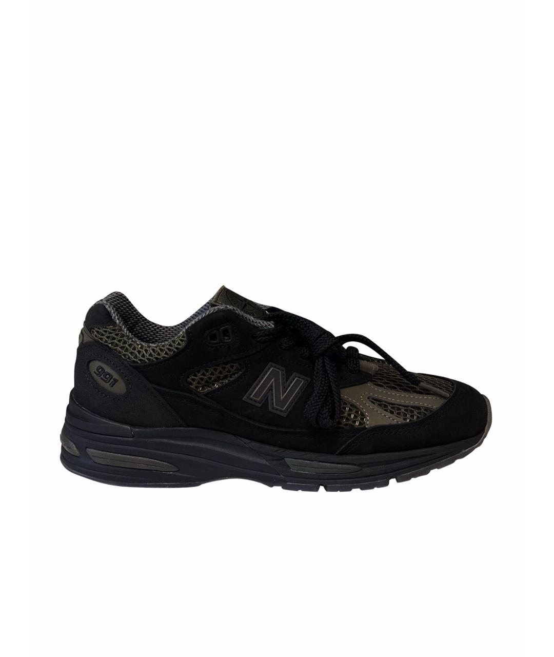 NEW BALANCE Черные нубуковые низкие кроссовки / кеды, фото 1