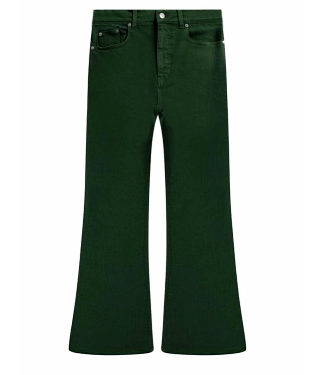 J.W.ANDERSON Зеленые хлопковые джинсы клеш, фото 1