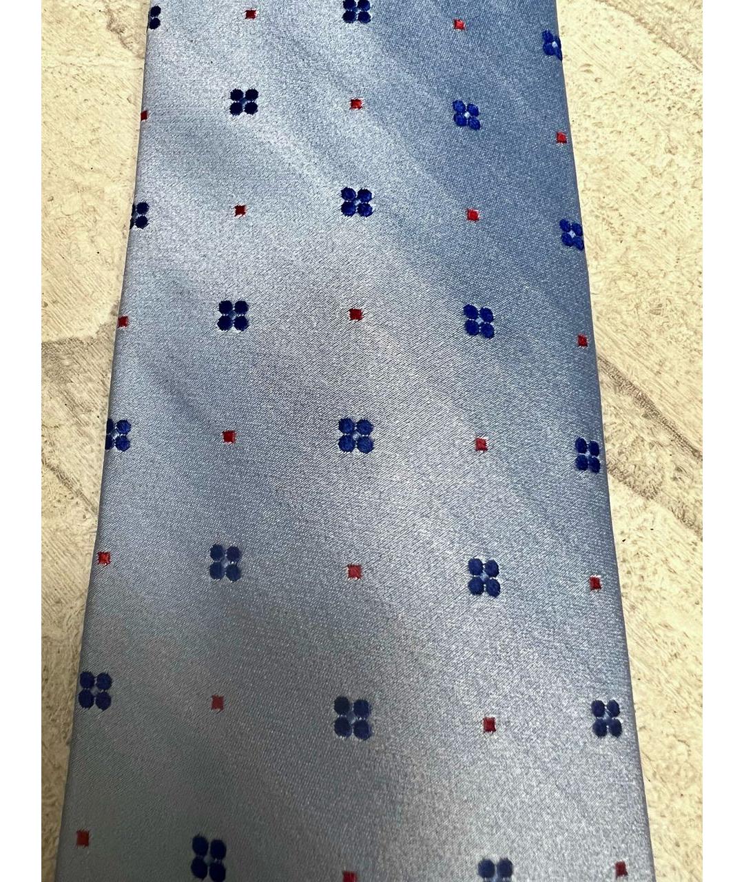 KITON Голубой шелковый галстук, фото 3