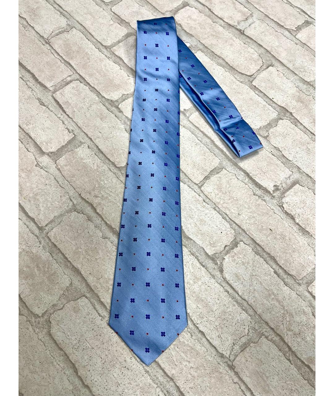 KITON Голубой шелковый галстук, фото 8