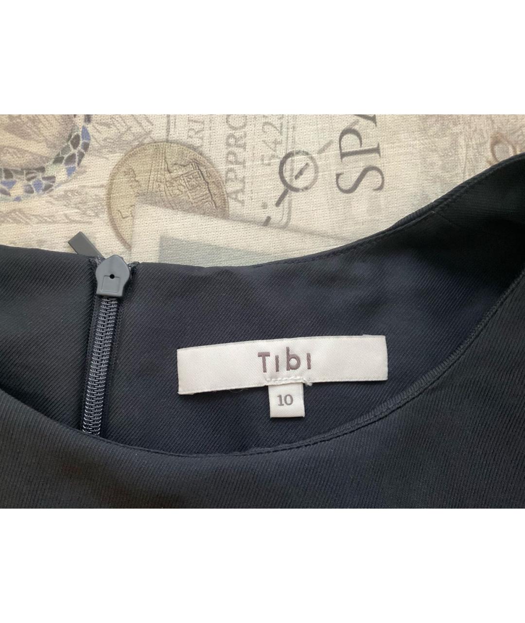 TIBI Черное полиэстеровое повседневное платье, фото 3
