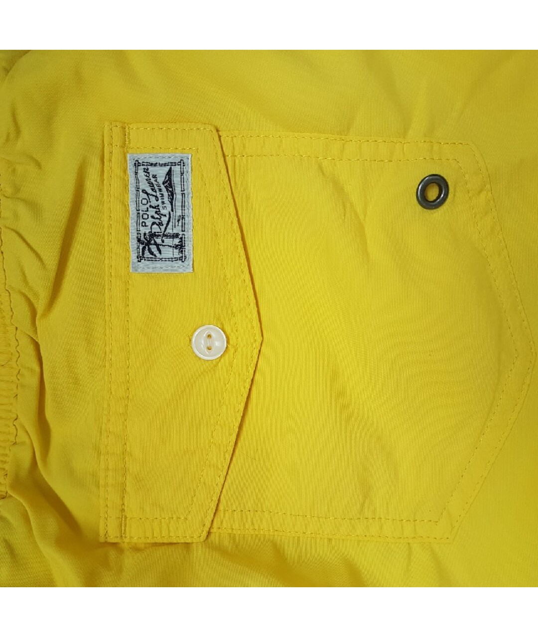 POLO RALPH LAUREN Желтые синтетические шорты, фото 4