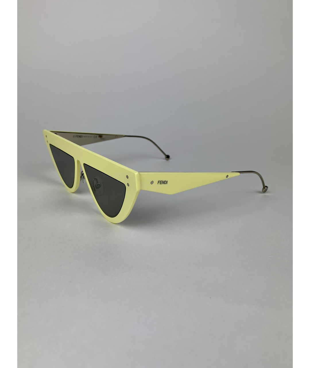 FENDI Желтые пластиковые солнцезащитные очки, фото 2