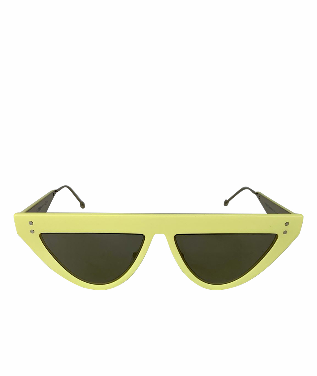 FENDI Желтые пластиковые солнцезащитные очки, фото 1