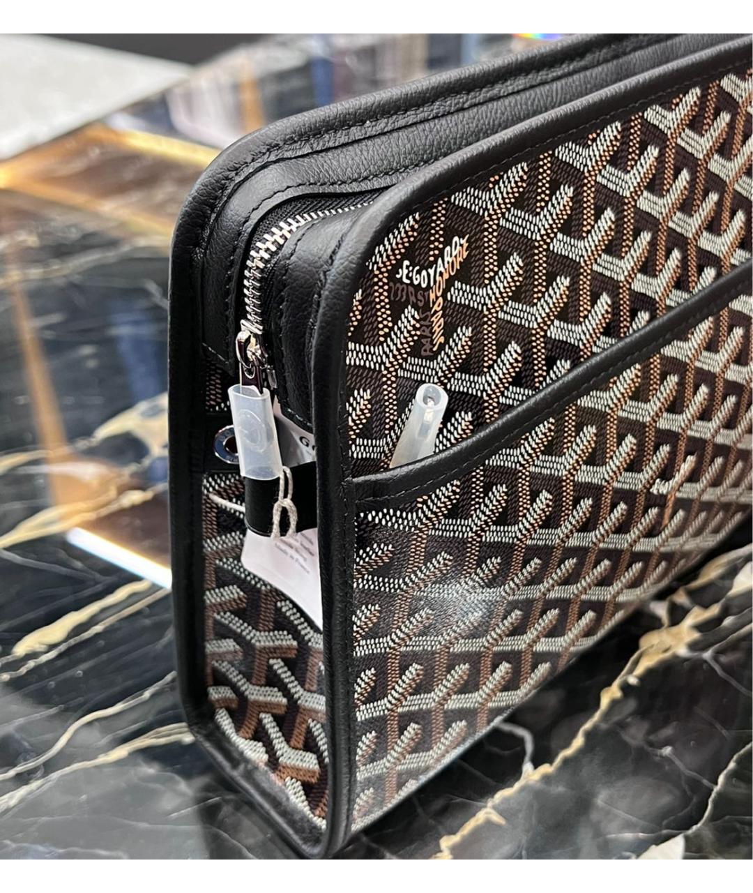 GOYARD Черная кожаная папка для документов, фото 2