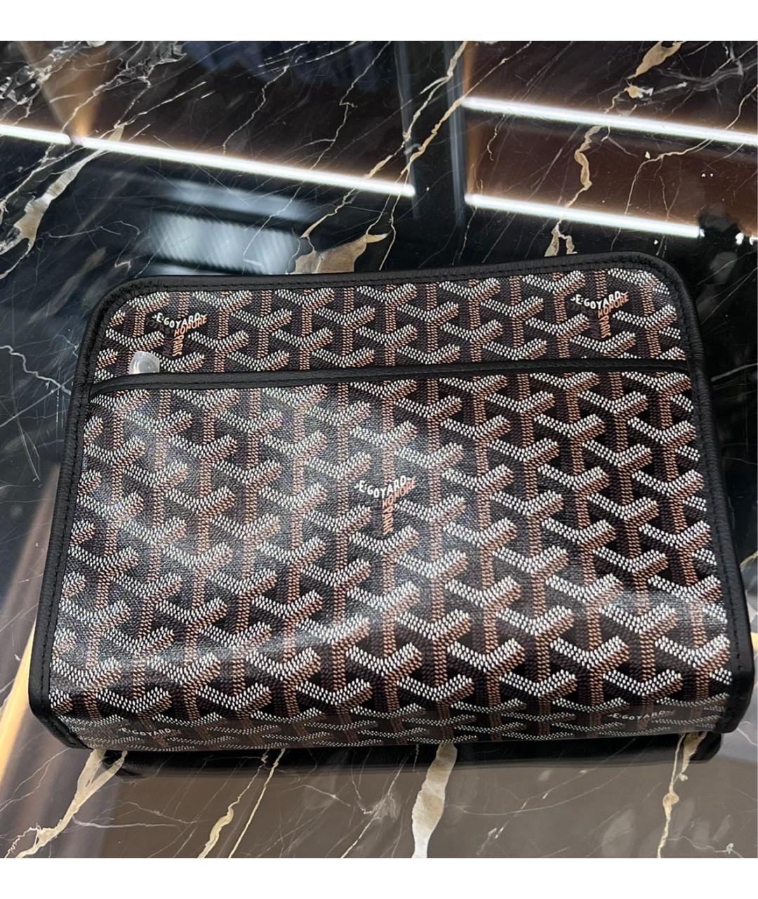 GOYARD Черная кожаная папка для документов, фото 3