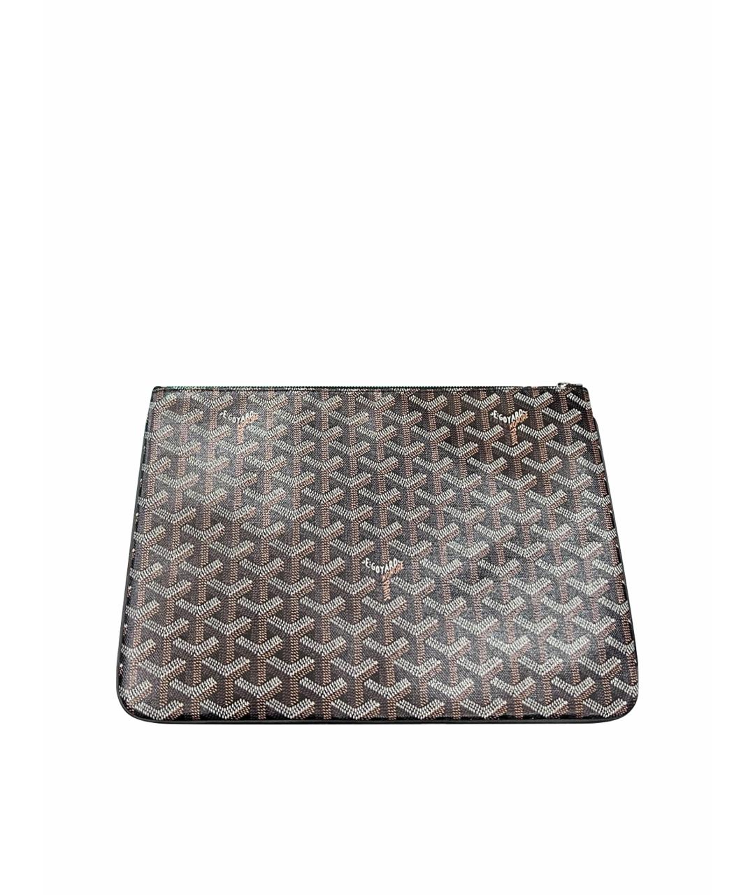 GOYARD Черная кожаная папка для документов, фото 1