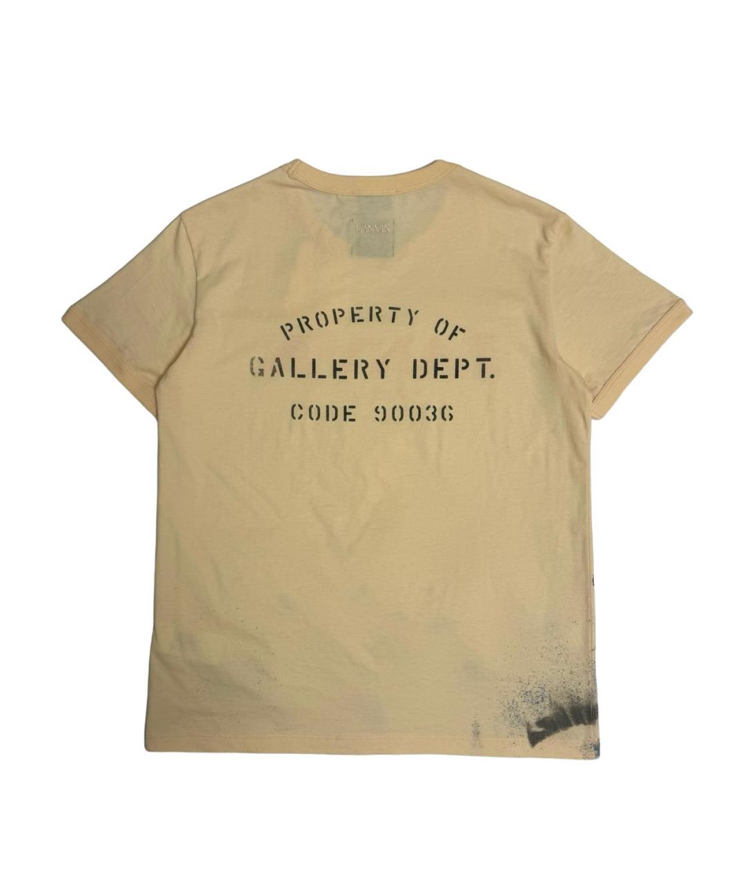 Gallery Dept Бежевая хлопковая футболка, фото 2