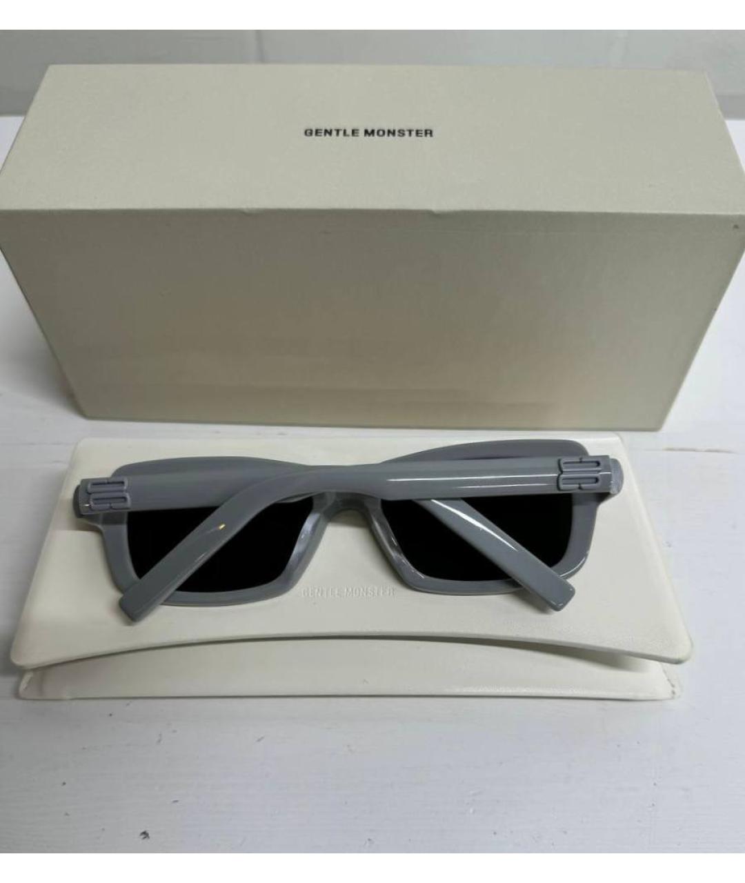 GENTLE MONSTER Антрацитовые пластиковые солнцезащитные очки, фото 2
