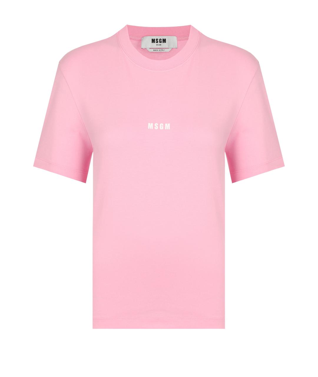 MSGM Розовая хлопковая футболка, фото 1