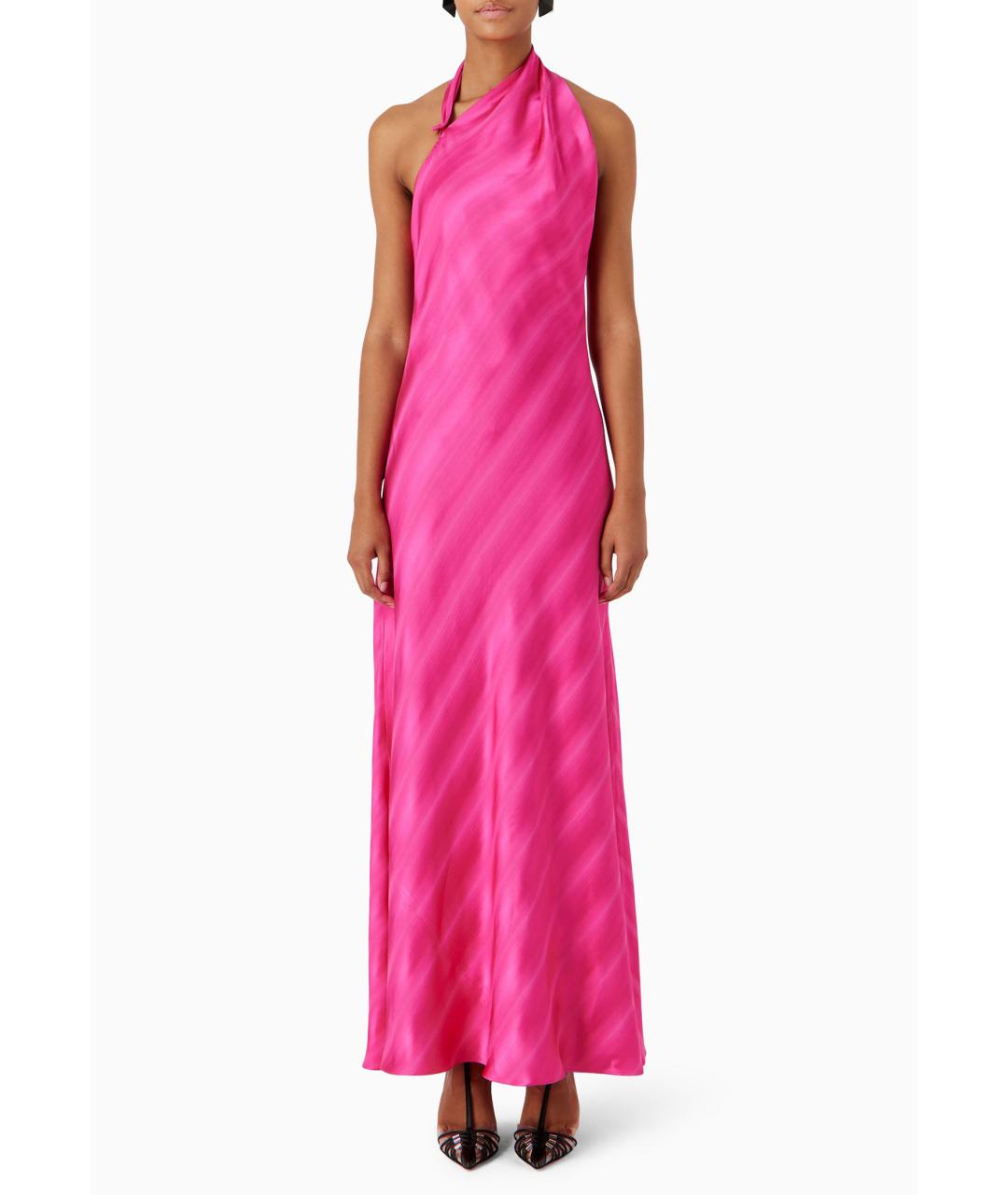 EMPORIO ARMANI Розовое вискозное вечернее платье, фото 4