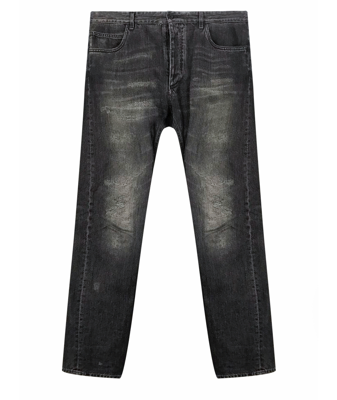 DOLCE&GABBANA Черные хлопковые прямые джинсы, фото 1