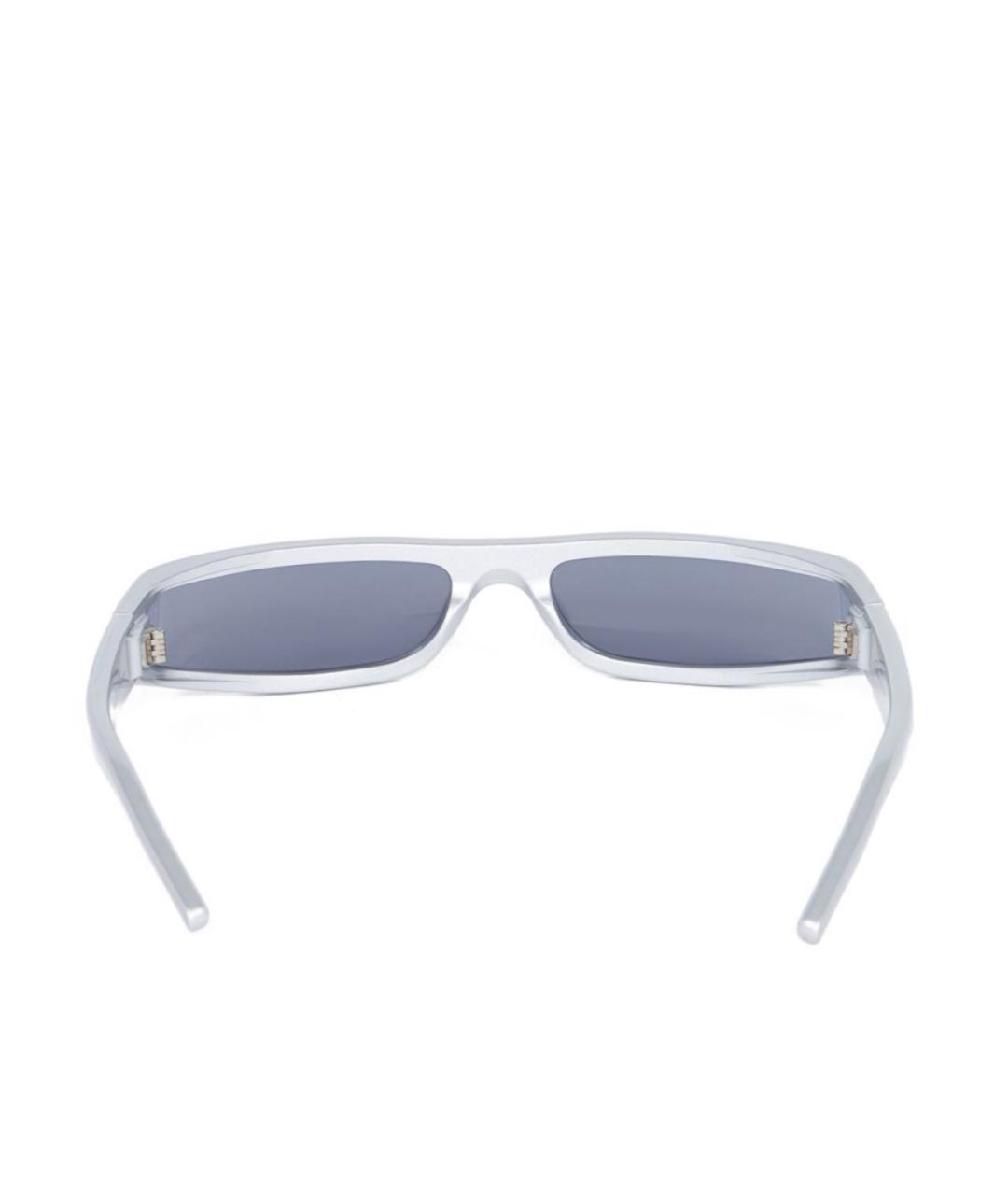 RICK OWENS Серебряные пластиковые солнцезащитные очки, фото 2