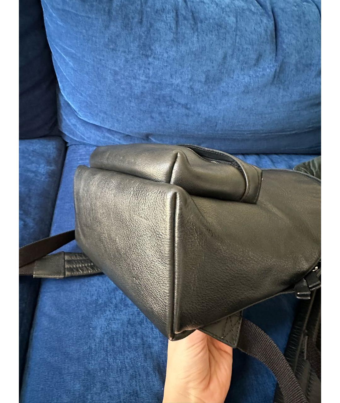 BALENCIAGA Черный кожаный рюкзак, фото 6