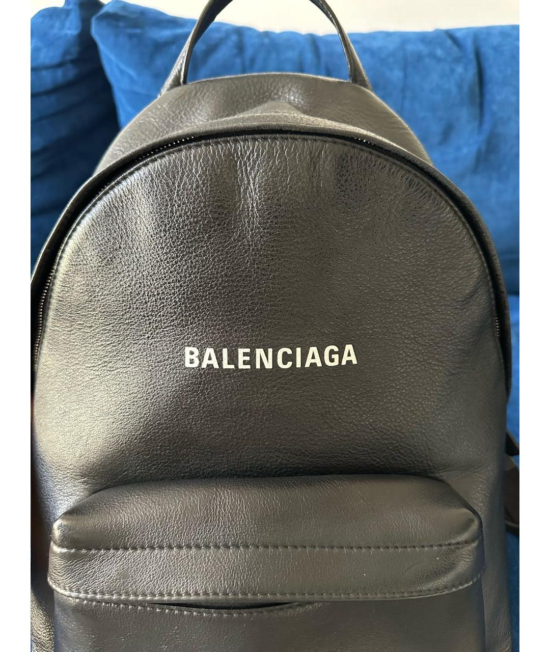 BALENCIAGA Черный кожаный рюкзак, фото 8