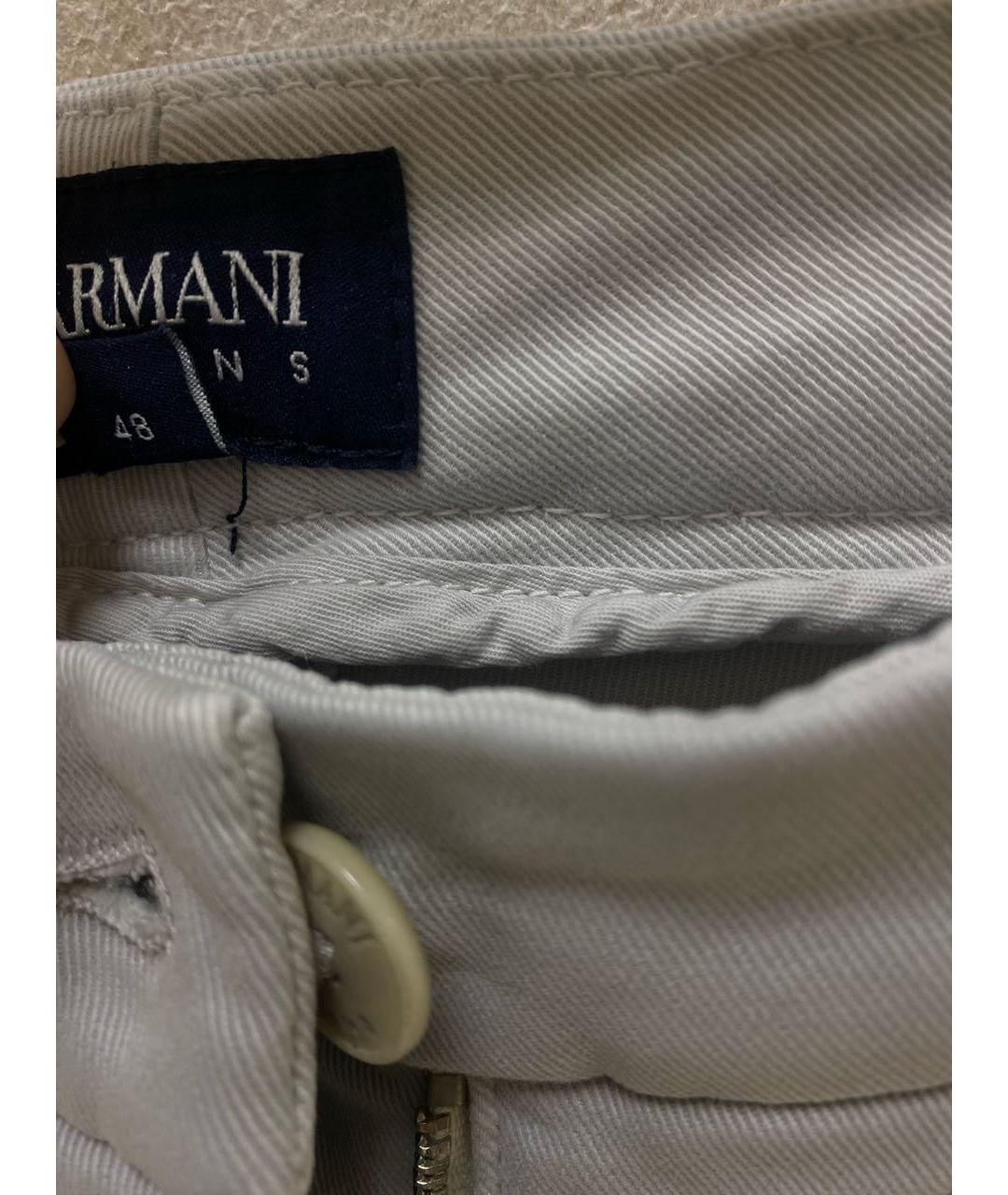 ARMANI JEANS Серые хлопко-эластановые брюки узкие, фото 6