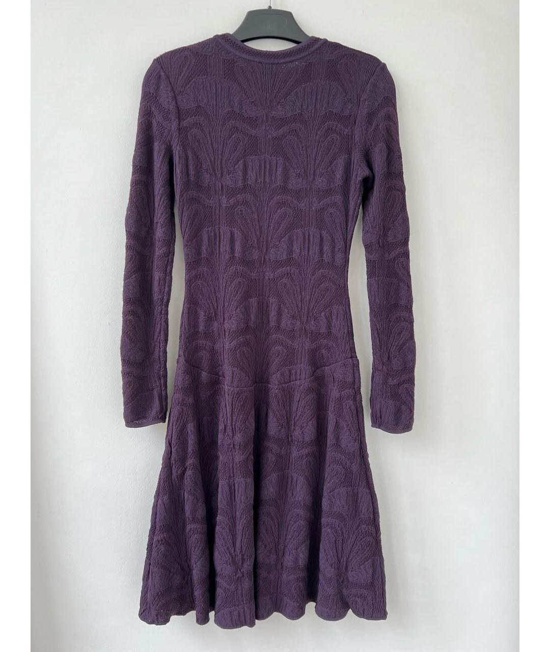 M MISSONI Фиолетовое вискозное повседневное платье, фото 2
