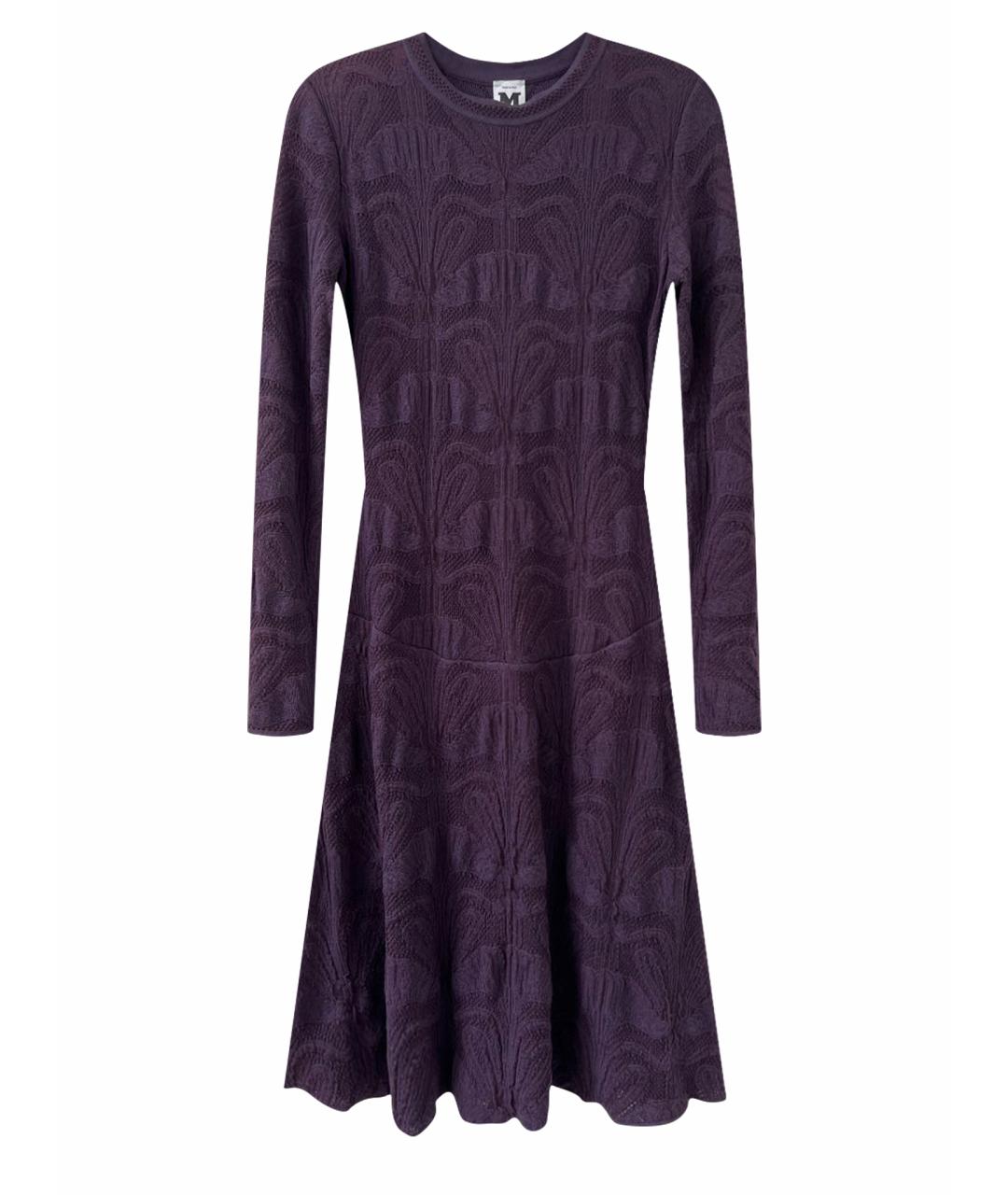 M MISSONI Фиолетовое вискозное повседневное платье, фото 1