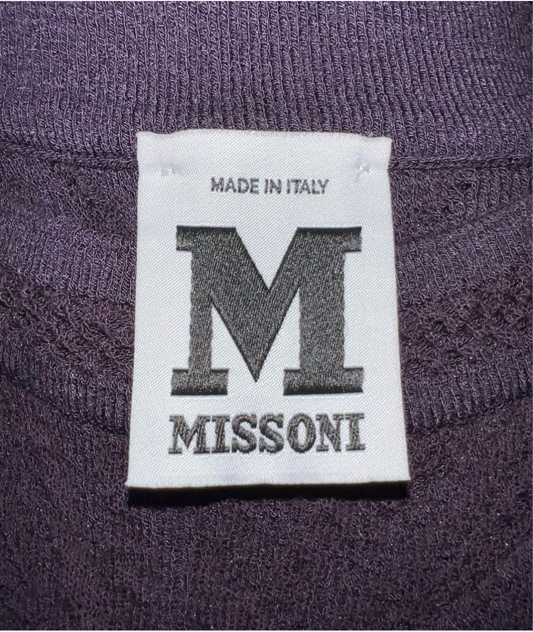 M MISSONI Фиолетовое вискозное повседневное платье, фото 3