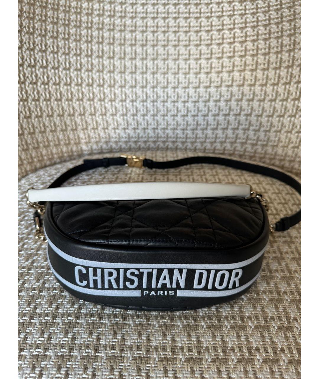 CHRISTIAN DIOR PRE-OWNED Черная кожаная сумка через плечо, фото 9
