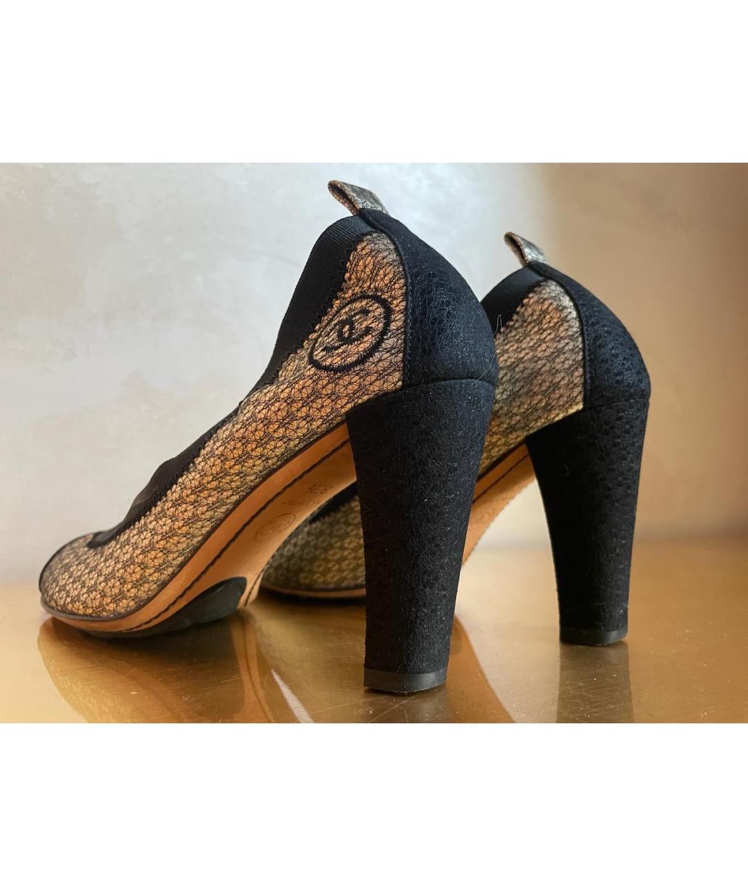 CHANEL PRE-OWNED Бежевые текстильные туфли, фото 8