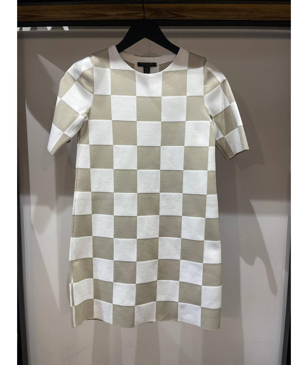 LOUIS VUITTON Бежевое полиамидовое повседневное платье, фото 6