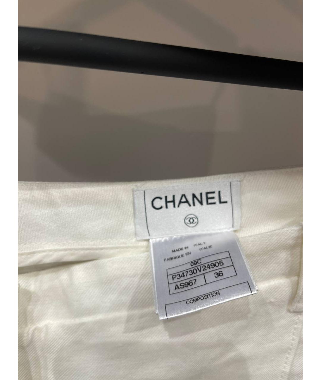 CHANEL Белые вискозные кюлоты, фото 2