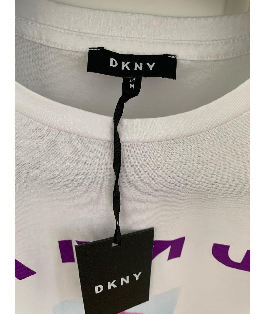 DKNY Белый хлопковый детская футболка / топ, фото 3